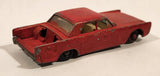 Vintage 1970s Lesney Matchbox Series No. 31 Lincoln Continental Painted Red Die Cast Toy Car Vehicle