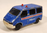Majorette Sonic Flashers No. 243 Ford Transit Van Police Blue 1/60 Scale Die Cast Toy Car Vehicle