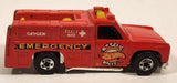 1986 Hot Wheels Workhorses Rescue Ranger Red Fire Truck Die Cast Toy Car Vehicle - Yellow lights