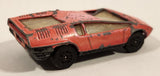 1970s Corgi Juniors Whizzwheels #77 Ital Design Bizzarrini Manta Hot Pink Die Cast Toy Car Vehicle