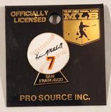 1990 PSI Pro Source Inc. MLB #7 Kevin Mitchell San Francisco Giants Metal Lapel Pin New On Card