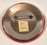 Ask Me About The Kits Challenge! Red and White 2 1/4" Round Button Pin