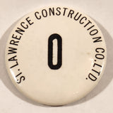 St. Lawrence Construction Co. Ltd. 0 White 1 3/4" Round Button Pin