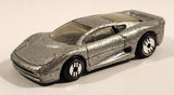 1993 Hot Wheels Street Beasts Jaguar XJ220 Metalflake Silver Die Cast Toy Car Vehicle