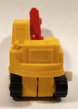Trencher Excavator Wind Up Yellow and Red Die Cast Toy Construction Vehicle with Rubber Tracks
