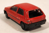 Majorette No. 270 Renault Clio Red 1/43 Scale Die Cast Toy Car Vehicle with Opening Hatch