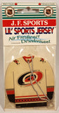 J. F. Sports Lil' Sports Jersey Hanging Car Air Freshener Desodorisant Carolina Hurricanes White New in Package