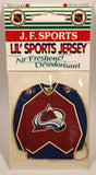 J. F. Sports Lil' Sports Jersey Hanging Car Air Freshener Desodorisant Colorado Avalanche New in Package