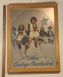 Vintage Dallas Cowboys Cheerleaders Large 22 3/4" x 30 3/4" Wood Framed Mirror
