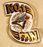 Ace MLB Toronto Blue Jays No. 1 Fan Enamel Metal Lapel Pin New On Card Sealed in Plastic