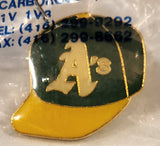 1988 MLB Oakland Athletics Baseball Cap Enamel Metal Lapel Pin New in Bag