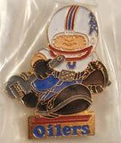 Ace NFL Houston Oilers The Roughneck Mascot Enamel Metal Lapel Pin