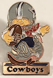 Ace NFL Houston Dallas Cowboys Crazy Ray Mascot Enamel Metal Lapel Pin