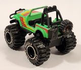 Super Wheels 4x4 Jeep Bright Green with Red and Yellow Die Cast Toy Car Vehicle