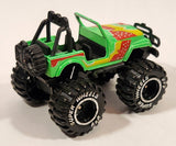 Super Wheels 4x4 Jeep Bright Green with Red and Yellow Die Cast Toy Car Vehicle