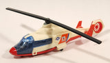Majorette No. 322 Dauphin 2 SA 365 Coast Guard Helicopter Red White 1/87 Scale Plastic Toy Aircraft with Retractable Landing Gear