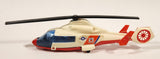 Majorette No. 322 Dauphin 2 SA 365 Coast Guard Helicopter Red White 1/87 Scale Plastic Toy Aircraft with Retractable Landing Gear