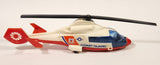 Majorette No. 322 Dauphin 2 SA 365 Coast Guard Helicopter Red White 1/87 Scale Plastic Toy Aircraft with Retractable Landing Gear