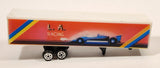 Summer S8567 L. A. Racing Semi Container Trailer White Plastic Die Cast Toy Car Vehicle