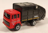 Maisto Tonka Garbage Disposal Truck Red and Black Die Cast Toy Car Vehicle