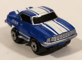 Vintage 1986 Galoob Micro Machines 1969 Chevy Camaro Blue with White Stripes Miniature Die Cast Toy Car Vehicle