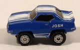 Vintage 1986 Galoob Micro Machines 1969 Chevy Camaro Blue with White Stripes Miniature Die Cast Toy Car Vehicle