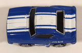 Vintage 1986 Galoob Micro Machines 1969 Chevy Camaro Blue with White Stripes Miniature Die Cast Toy Car Vehicle