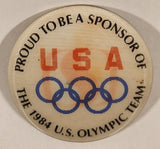 Safeway Proud To Be A Sponsor Of The 1984 U.S. Olympic Team USA 3D 2-Way 2 1/4" Round Button Pin