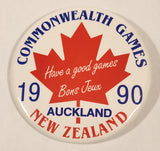 1990 Commonwealth Games Auckland New Zealand Have a good games Bons Jeux 3" Round Button Pin