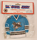 J. F. Sports Lil' Sports Jersey San Jose Sharks Ice Hockey Jersey Money Pouch with Clip on Chain New in Package