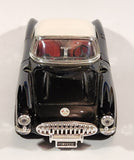 Sunnyside Superior SS 5709 1957 Corvette Black with White Roof Pull Back 1/32 Scale Die Cast Toy Car Vehicle with Opening Doors and Hood