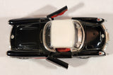 Sunnyside Superior SS 5709 1957 Corvette Black with White Roof Pull Back 1/32 Scale Die Cast Toy Car Vehicle with Opening Doors and Hood