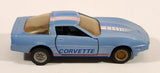 Yatming Road Tough Sports Rider No. 8306 Chevrolet Corvette Sky Blue Pull Back 1/42 Scale Die Cast Toy Car Vehicle with Opening Doors