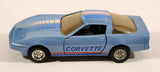 Yatming Road Tough Sports Rider No. 8306 Chevrolet Corvette Sky Blue Pull Back 1/42 Scale Die Cast Toy Car Vehicle with Opening Doors