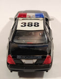Kinsmart Ford Crown Victoria Police Interceptor #388 Black and White Pull Back 1/42 Scale Die Cast Toy Car Vehicle with Opening Doors