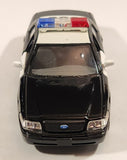 Kinsmart Ford Crown Victoria Police Interceptor #388 Black and White Pull Back 1/42 Scale Die Cast Toy Car Vehicle with Opening Doors