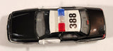Kinsmart Ford Crown Victoria Police Interceptor #388 Black and White Pull Back 1/42 Scale Die Cast Toy Car Vehicle with Opening Doors