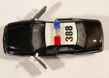 Kinsmart Ford Crown Victoria Police Interceptor #388 Black and White Pull Back 1/42 Scale Die Cast Toy Car Vehicle with Opening Doors