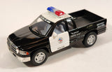 Kinsmart 2014 Dodge Ram 1500 Police #388 Pickup Truck Black and White Pull Back 1/44 Scale Die Cast Toy Car Vehicle with Opening Doors and Tail Gate