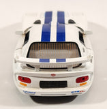 Kinsmart Dodge Viper GTSR White with Blue Stripes Pull Back 1/36 Scale Die Cast Toy Car Vehicle with Opening Doors