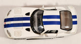 Kinsmart Dodge Viper GTSR White with Blue Stripes Pull Back 1/36 Scale Die Cast Toy Car Vehicle with Opening Doors