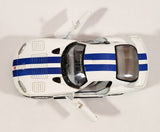 Kinsmart Dodge Viper GTSR White with Blue Stripes Pull Back 1/36 Scale Die Cast Toy Car Vehicle with Opening Doors