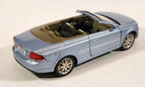 Rare Kinsmart KT5306 Volvo C70 Convertible Metallic Blue Grey Pull Back 1/36 Scale Die Cast Toy Car Vehicle with Opening Doors