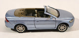 Rare Kinsmart KT5306 Volvo C70 Convertible Metallic Blue Grey Pull Back 1/36 Scale Die Cast Toy Car Vehicle with Opening Doors