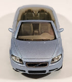 Rare Kinsmart KT5306 Volvo C70 Convertible Metallic Blue Grey Pull Back 1/36 Scale Die Cast Toy Car Vehicle with Opening Doors
