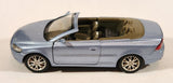 Rare Kinsmart KT5306 Volvo C70 Convertible Metallic Blue Grey Pull Back 1/36 Scale Die Cast Toy Car Vehicle with Opening Doors