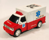 Ambulance #28 Rescue Red and White Plastic Push and Go Die Cast Toy Car Vehicle