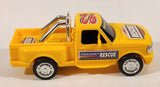 Pickup Truck #92 Emergency Rescue Yellow Plastic Push and Go Die Cast Toy Car Vehicle