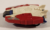 1985 McDonald's Tomy Japan Gobot Commandrons Solardyn Red Blue White Transformer Toy Vehicle