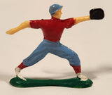 Vintage Wilton Baseball and Football Player Hard Plastic Cake Topper Toy Figure Set of 4
